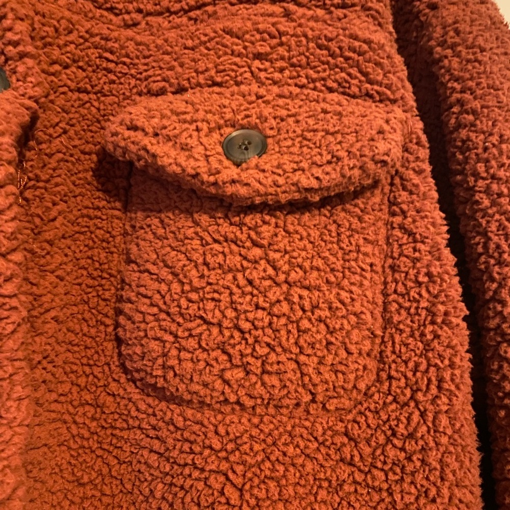 32 Degrees Cozy Rust Teddy Jacket - Picture 2 of 4